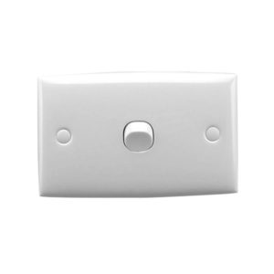 Sigatoka Electric Ltd - Flush Switch 1 Gang 250V 10A Standard Horizontal Ptn White Electric