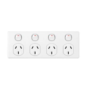 Sigatoka Electric Ltd - Quad Switch Socket Outlet Classic 250V 10A 2 Pole